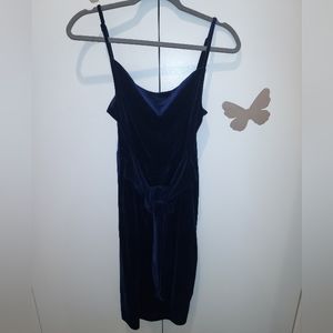 💙 Blue Velvet spaghetti strap midi dress size XL